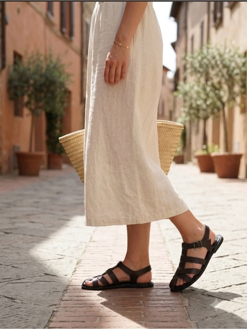 Sold!!!Brown Leather Cage Gladiator Sandals Size 37⁠  size us - Picture 9 of 9